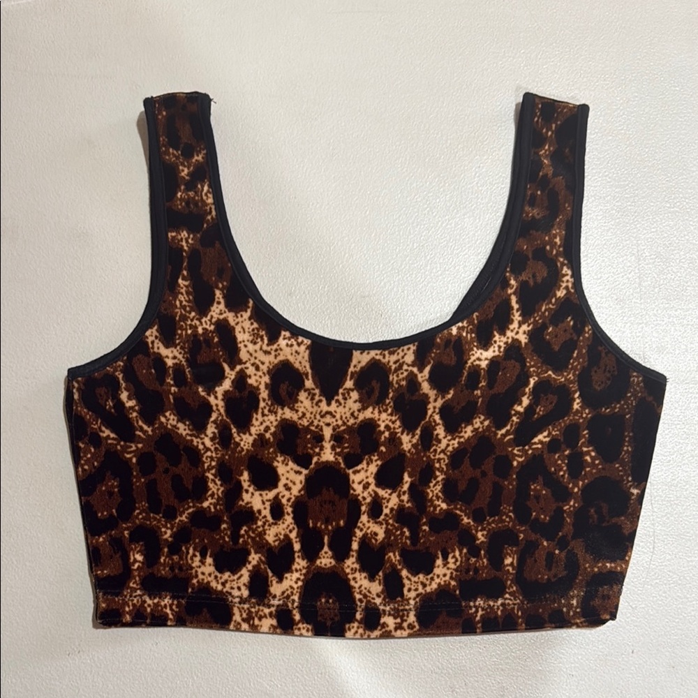 Forever 21 Leopard Print Crop Tank Top